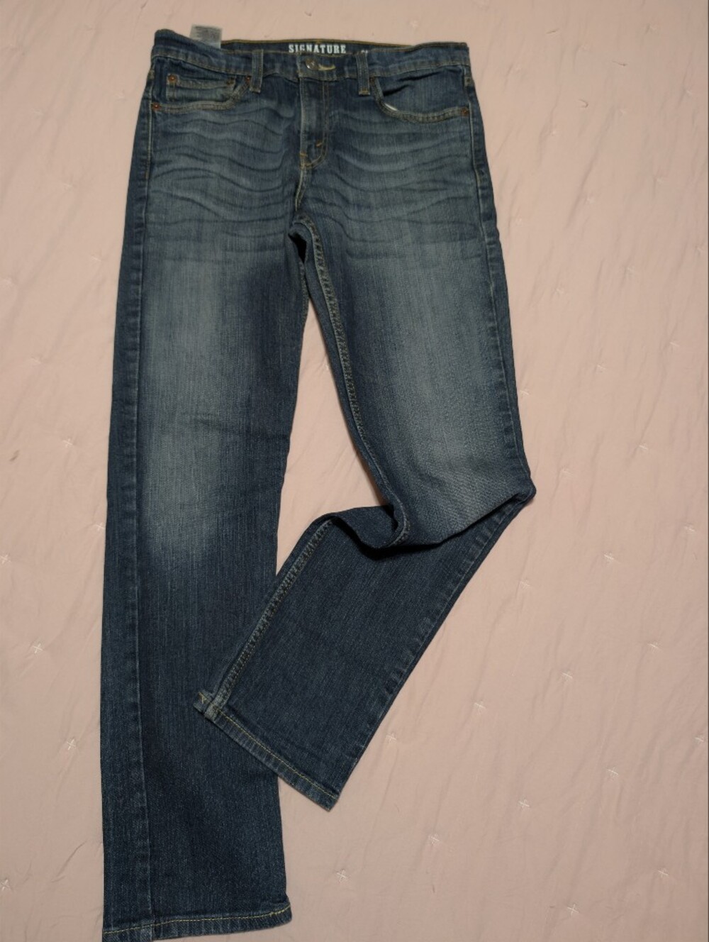 Levi's Men's Faded Blue Slim Straight Jeans